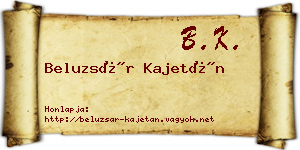 Beluzsár Kajetán névjegykártya